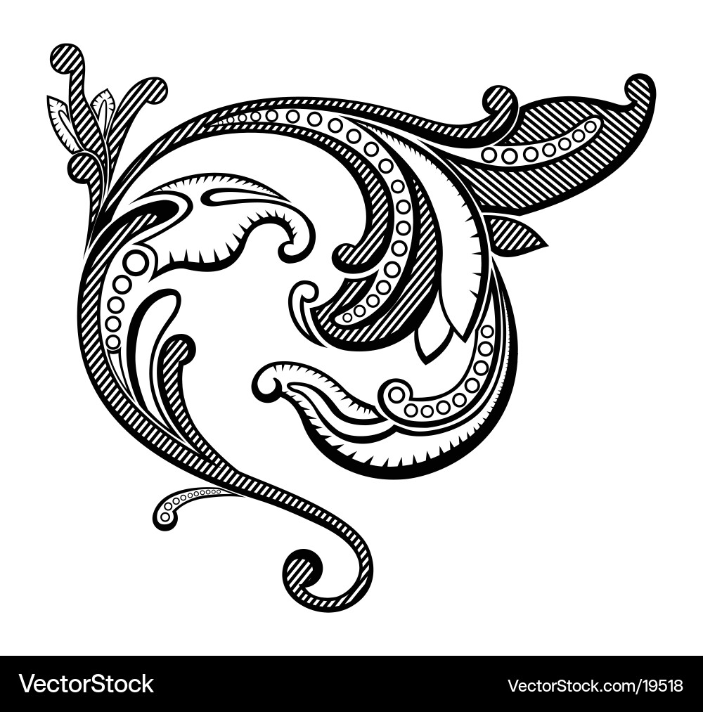 Botanical Element Vector Image
