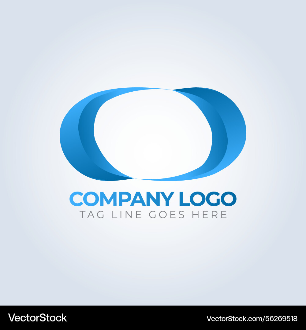 Company identity logo template blue theme unique Company identity logo template blue theme unique vector image