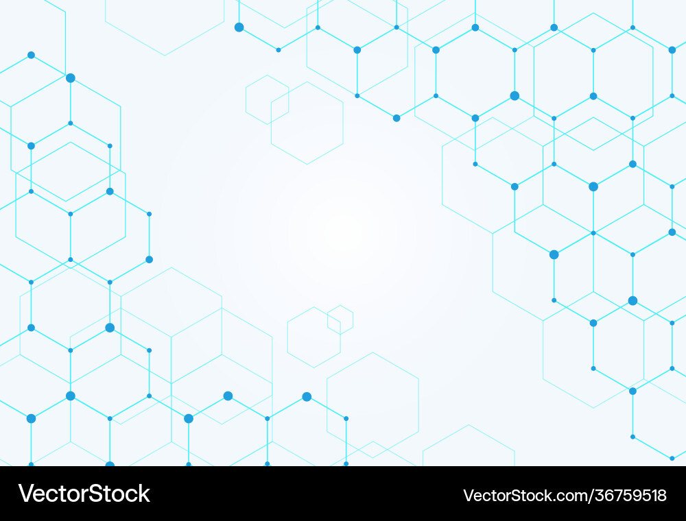 Tech Hexagon Science Background Vector Image