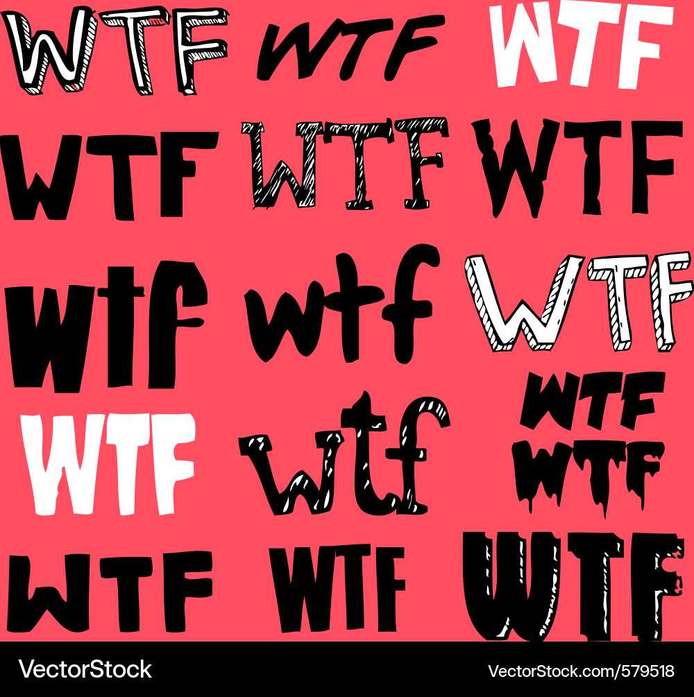 WTF Texting Expression vector image