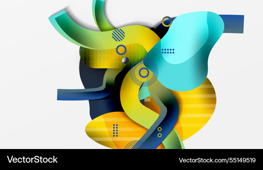 Abstract background - lines circles and liquid Abstract background - lines circles and liquid Vector Image