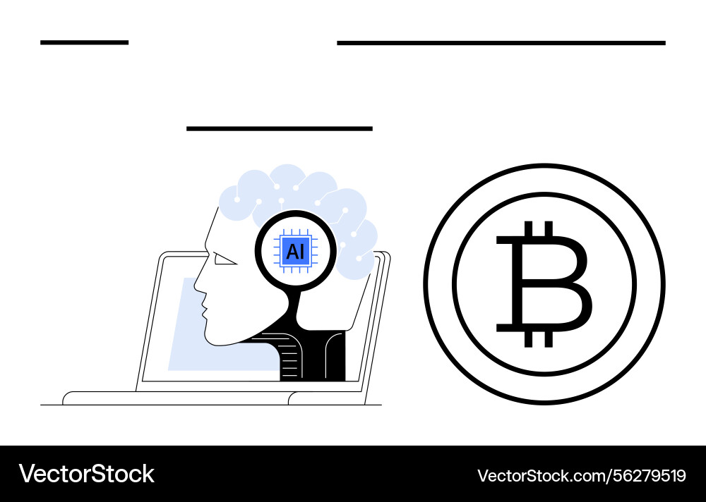 Ai integration in blockchain technology Ai integration in blockchain technology vector image