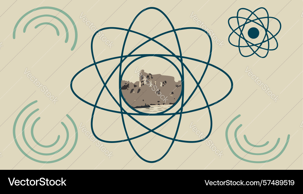 Atom structure with abstract core a scientific Vector Image