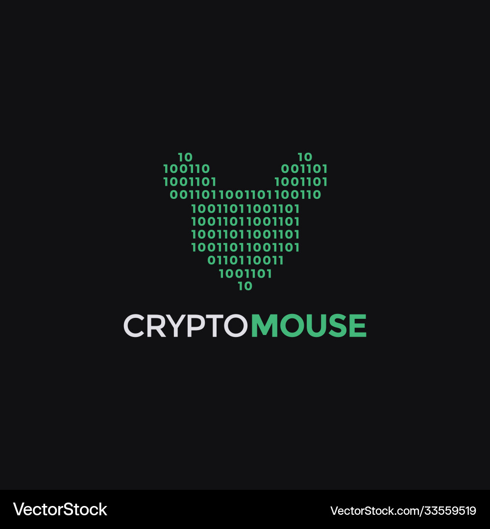 Binary Code Mouse Logo Vector Image