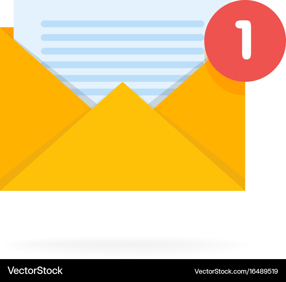 Mail Envelope with Documents vector image