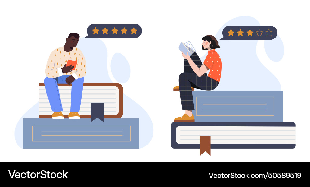 Reader recommendation concept Royalty Free Vector Image