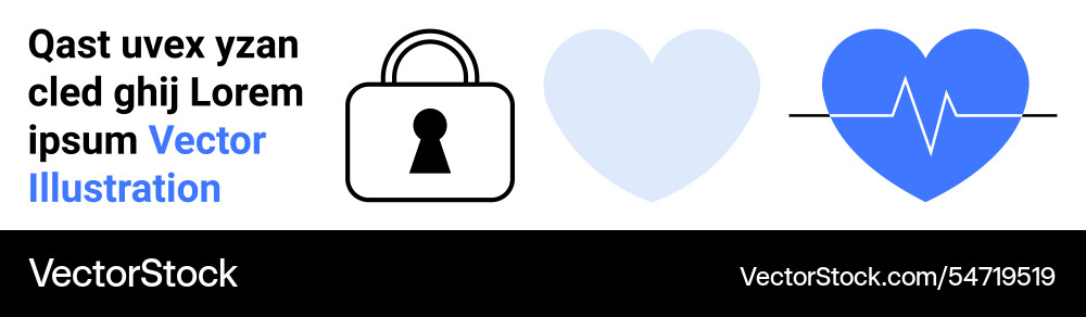 Security and health icons with sample text Security and health icons with sample text vector image