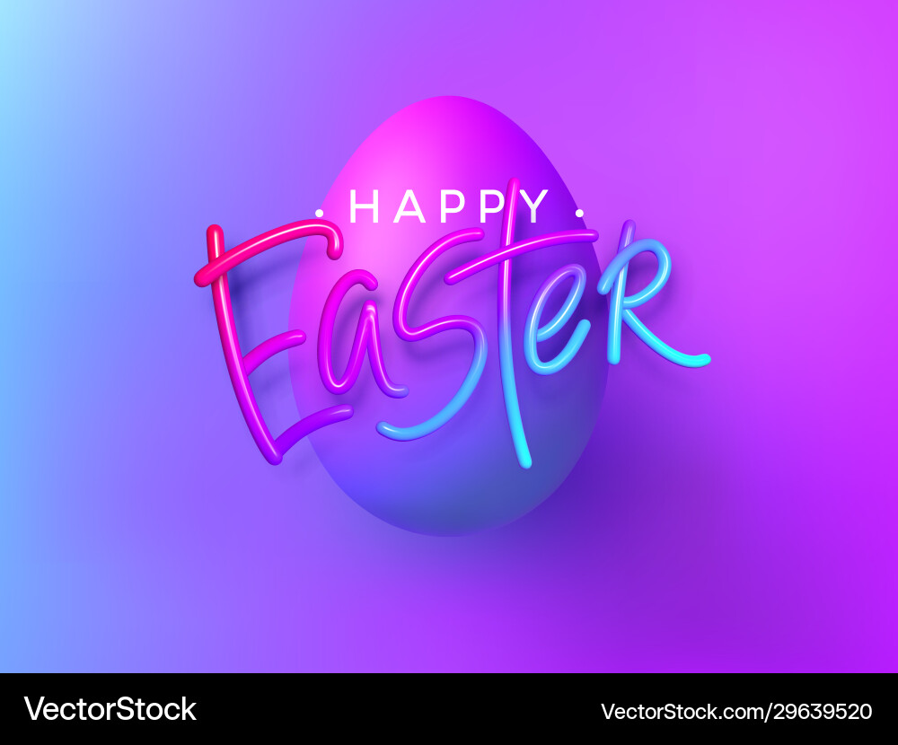 3d realistic rainbow holiday happy easter 3d realistic rainbow holiday happy easter vector image
