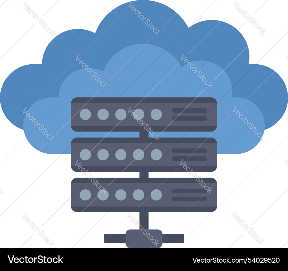 Cloud computing providing database storage Cloud computing providing database storage vector image