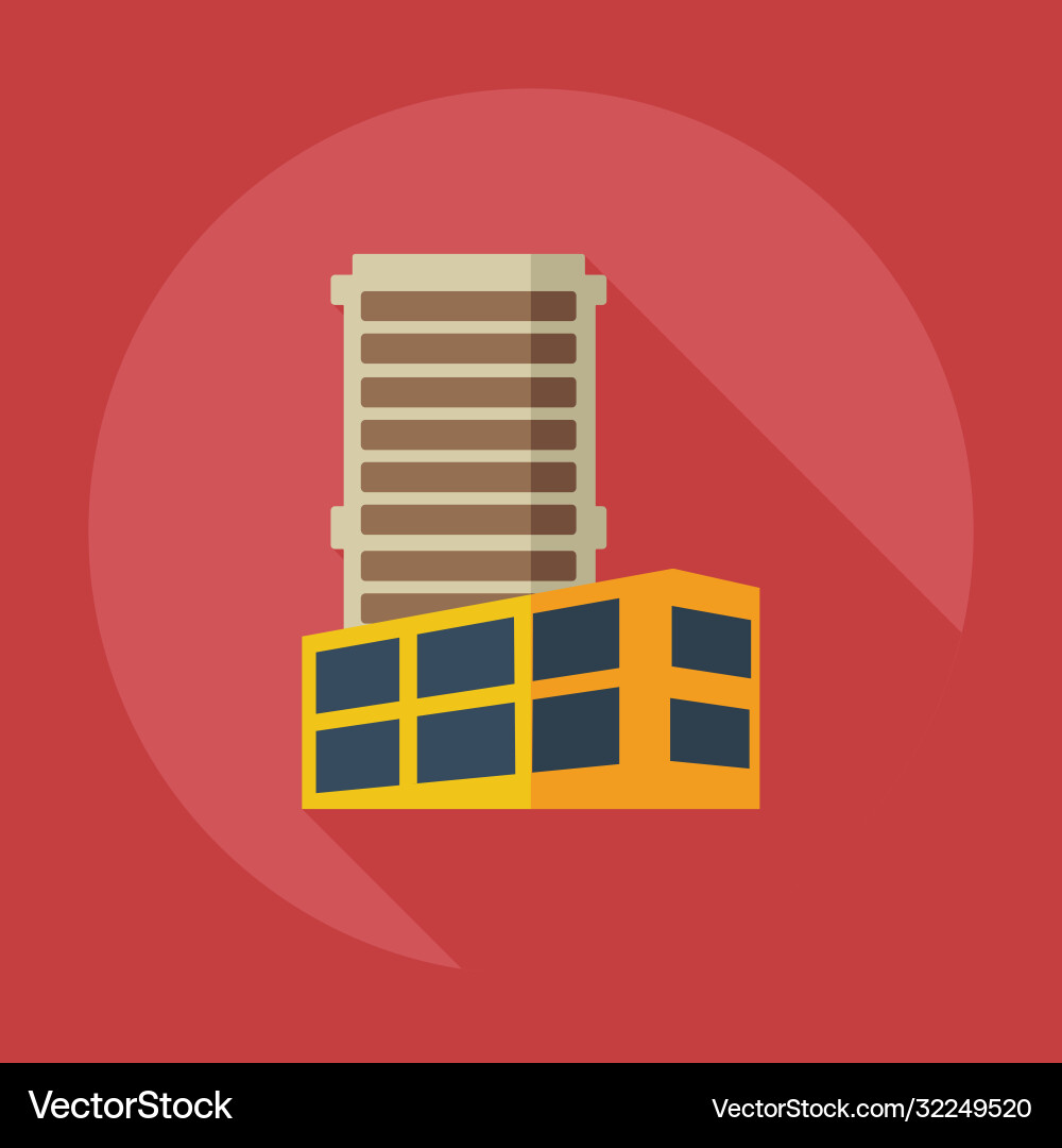 Flat modern design with shadow icons building Flat modern design with shadow icons building vector image