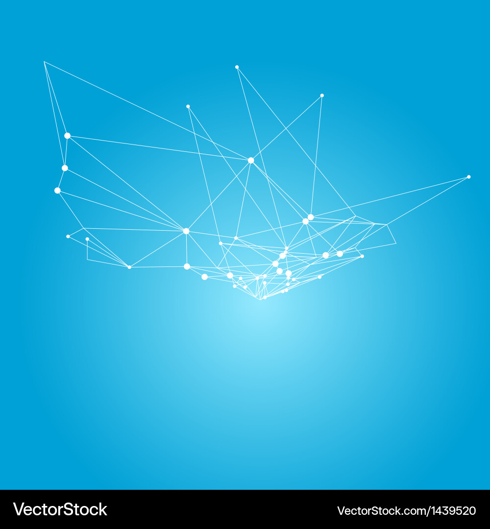 Geometric Mesh Triangle Background vector image