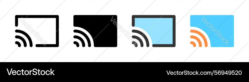 Icon set for screencast perfect apps Vector Image