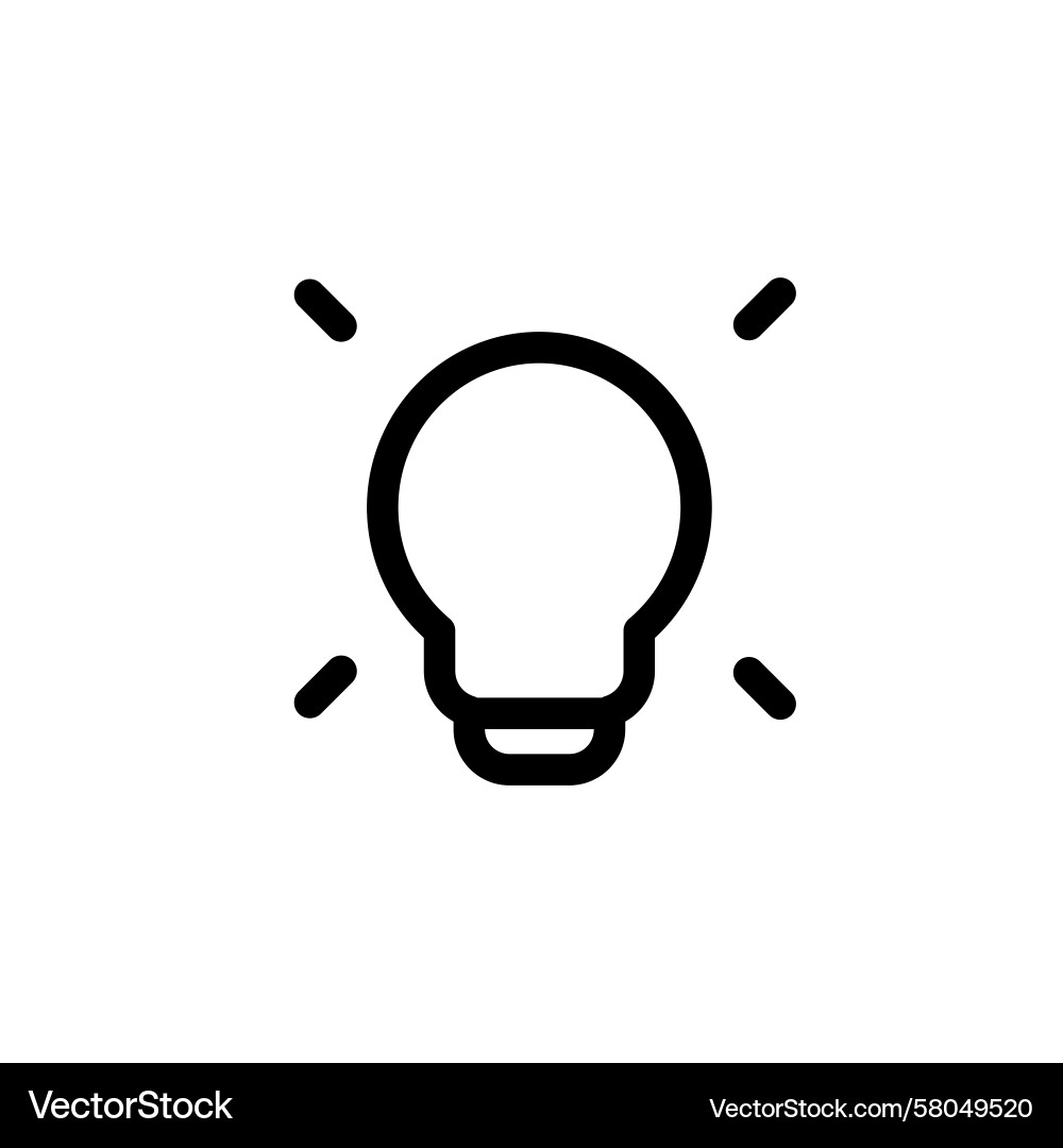 Light Bulb Icon - User Interface Vector Image