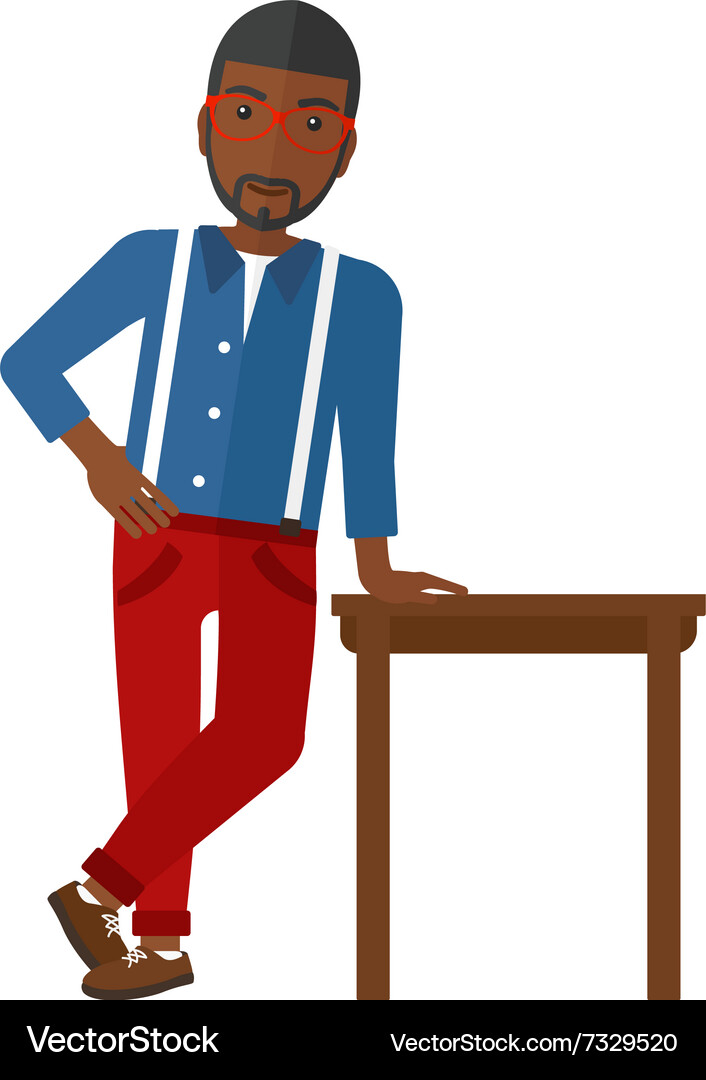 Man leaning on table Vector Image