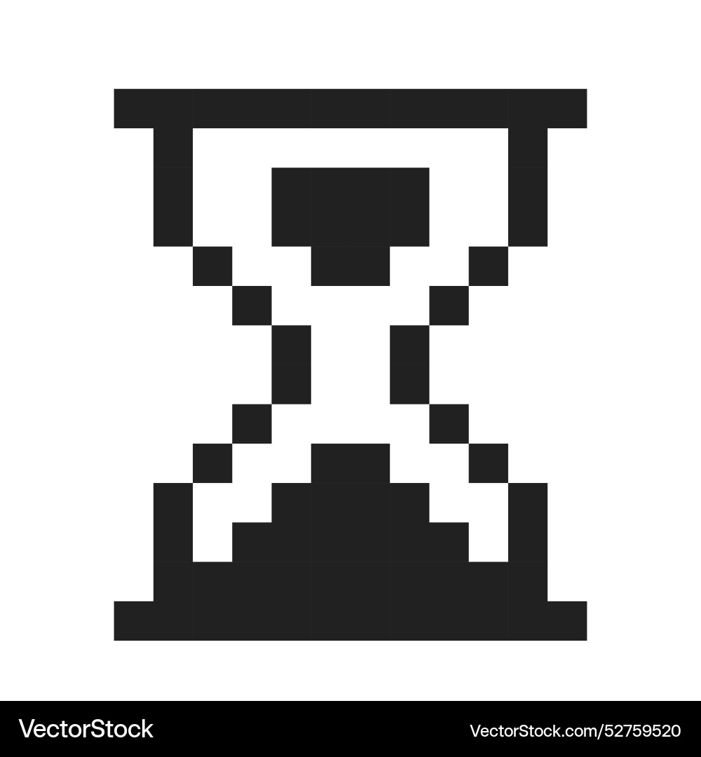 Pixel sandglass y2k retro 8 bit loading game Pixel sandglass y2k retro 8 bit loading game vector image