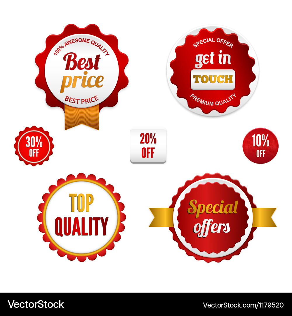 Set of sale badges labels and stickers Vector Image