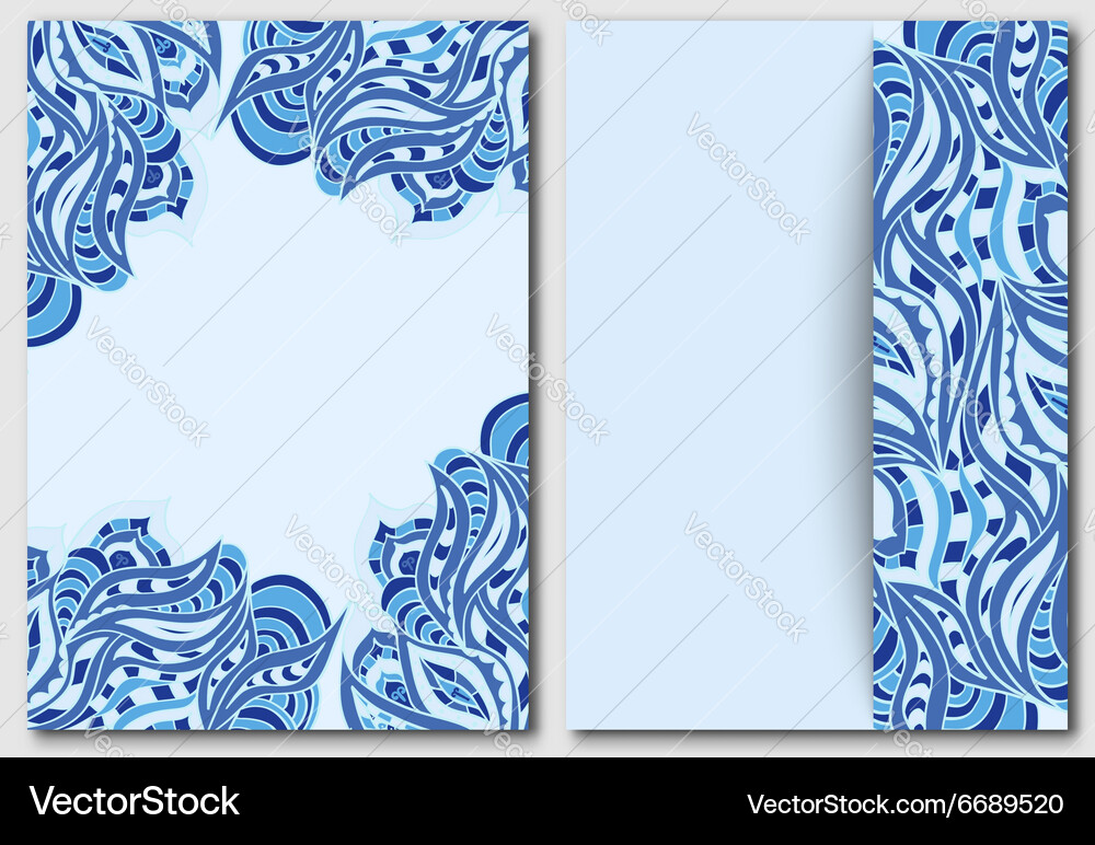 Set of template with waves element for design Vector Image