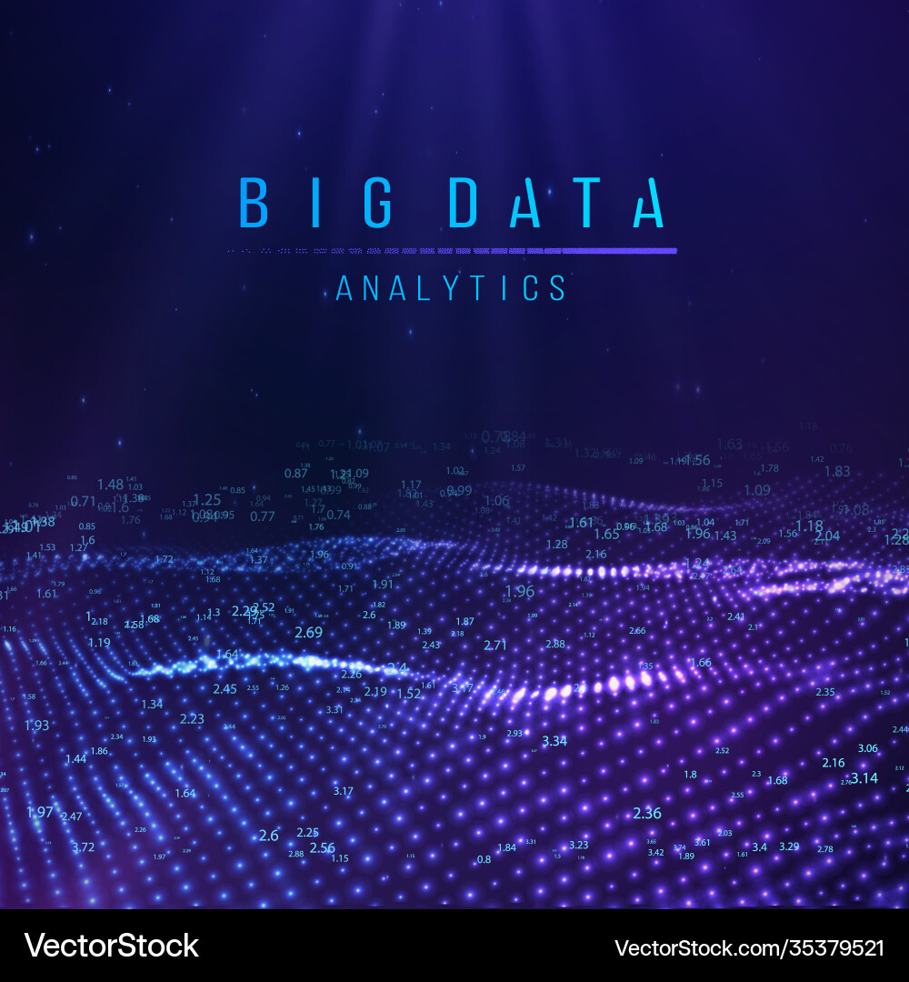 Abstract Data Wave Technology Background vector image