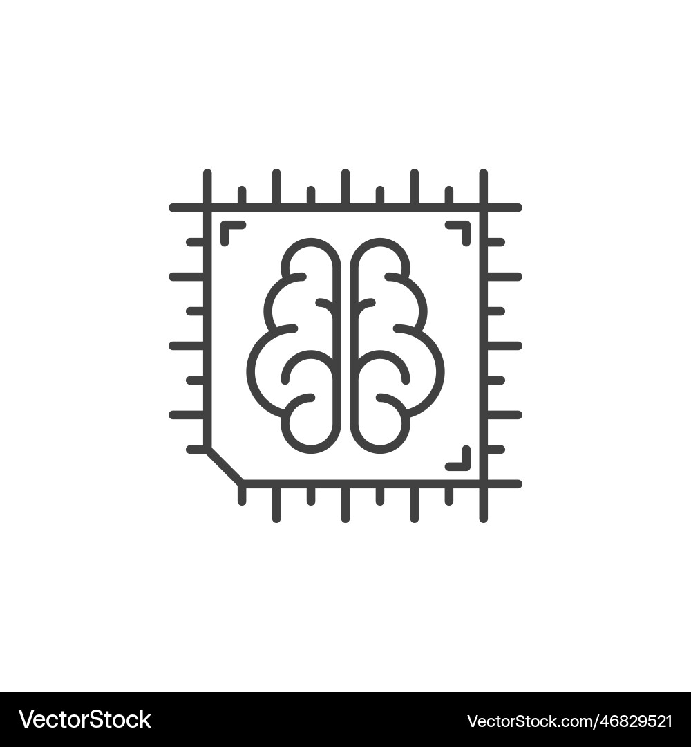 Ai cpu artificial intelligence processor or chip Ai cpu artificial intelligence processor or chip vector image