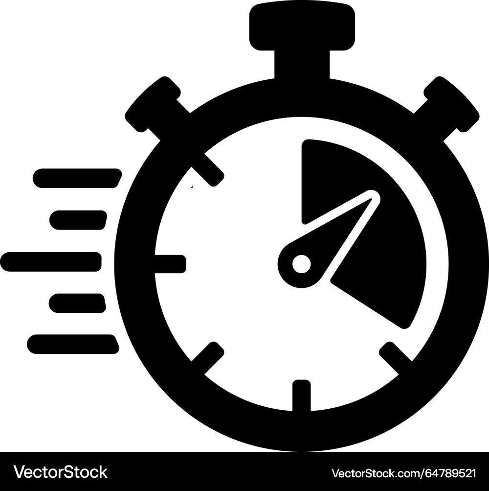 Fast Stopwatch Icon - Speed & Time – Royalty-Free Vector | VectorStock