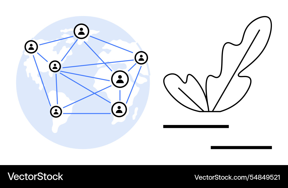 Global networking connections mapped on world Vector Image