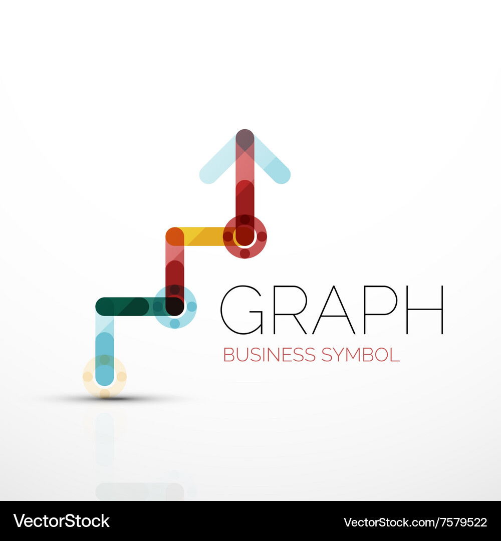 Abstract logo idea linear chart or graph Vector Image