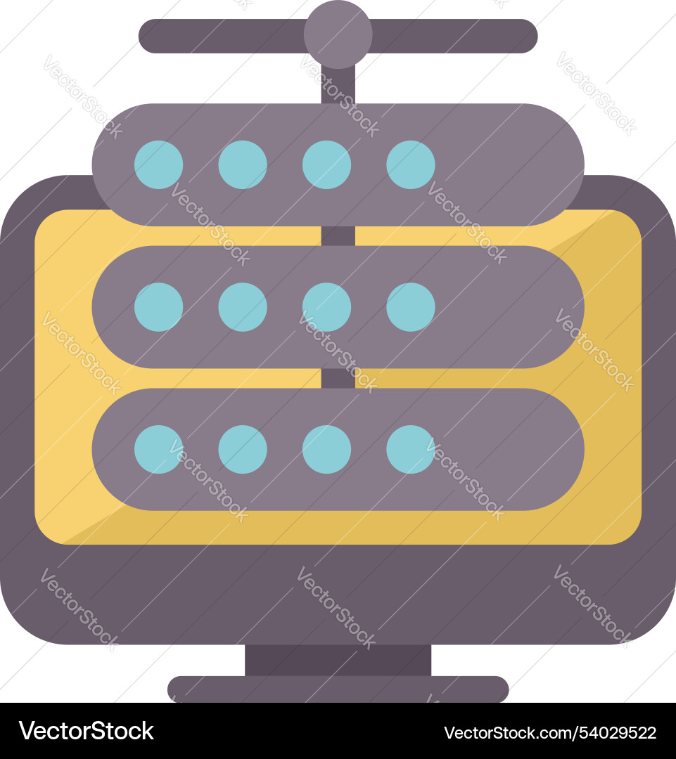 Computer showing database management system Computer showing database management system vector image