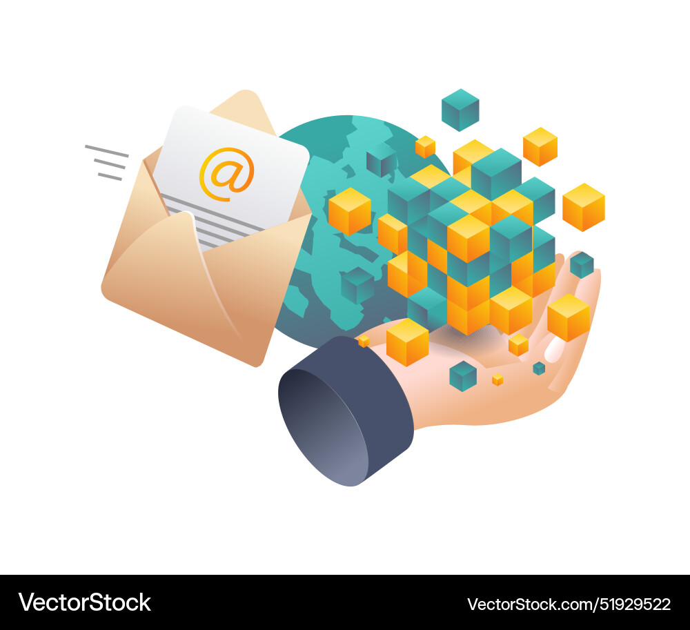Integration of blockchain technology in business Integration of blockchain technology in business Vector Image