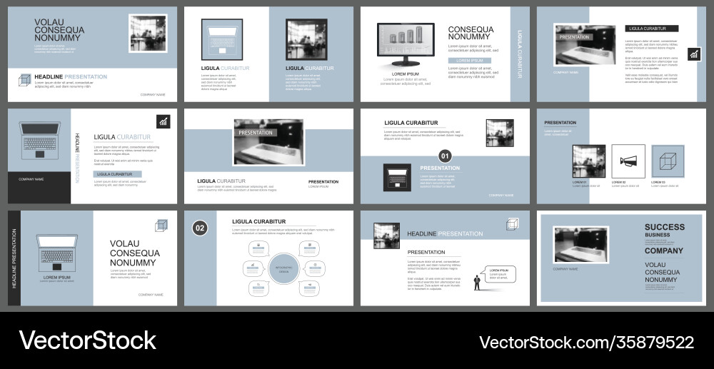 Presentation and slide layout template design Presentation and slide layout template design vector image