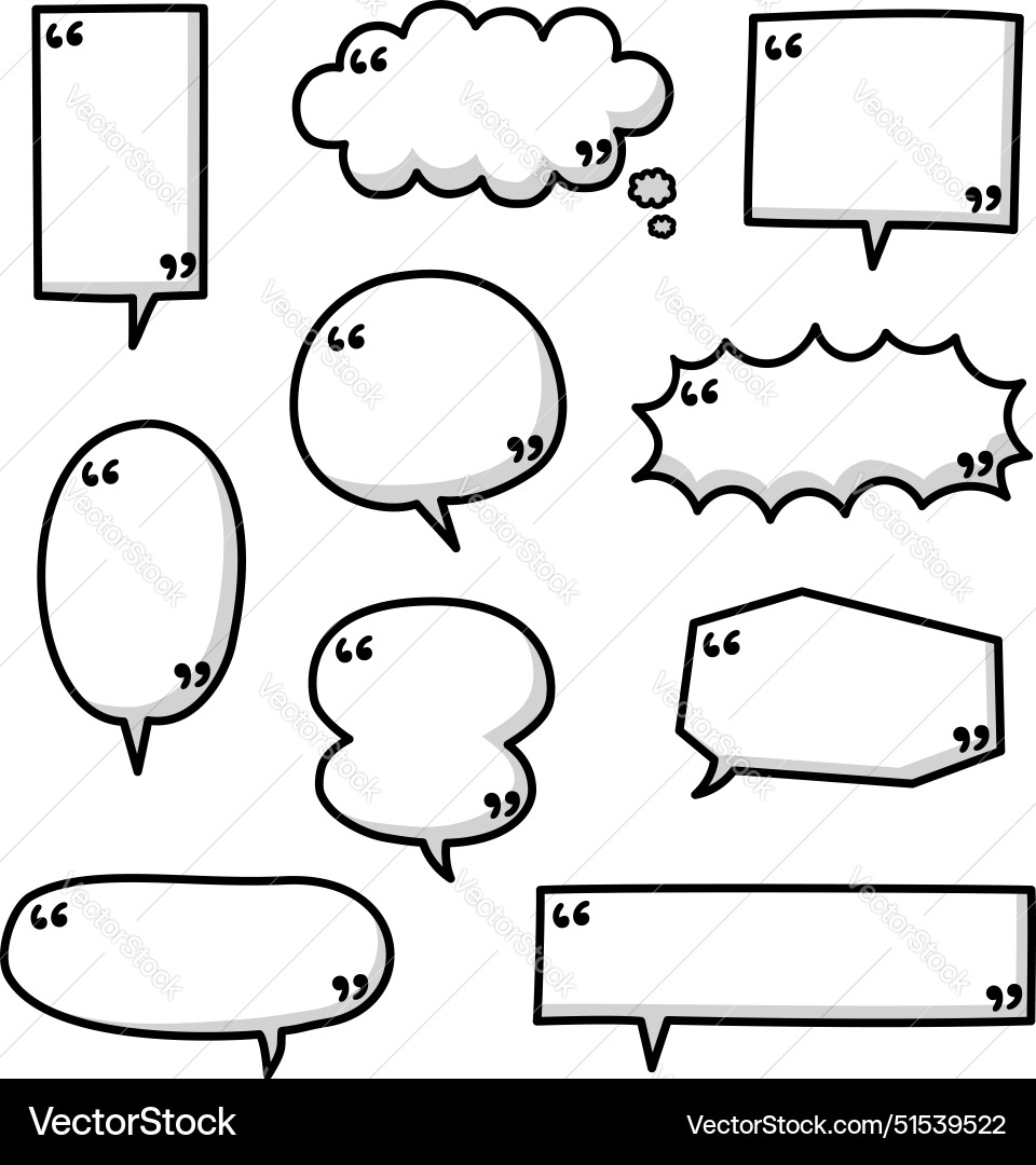 Speech bubble balloon with quotation marks Speech bubble balloon with quotation marks vector image