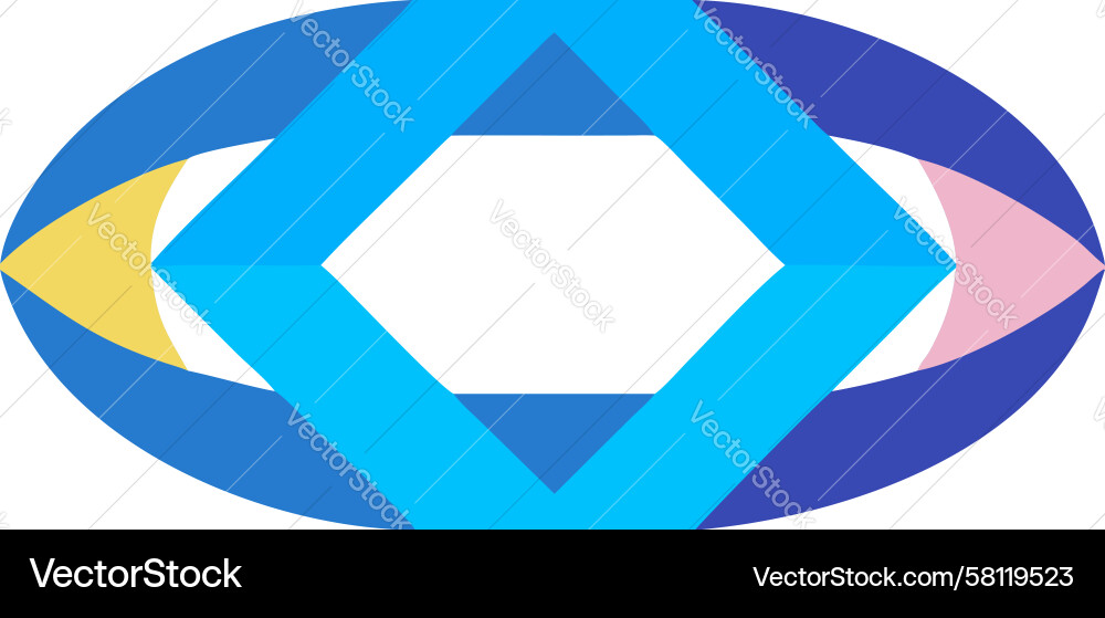 Dynamic Interconnected Oval Shape Vector Image