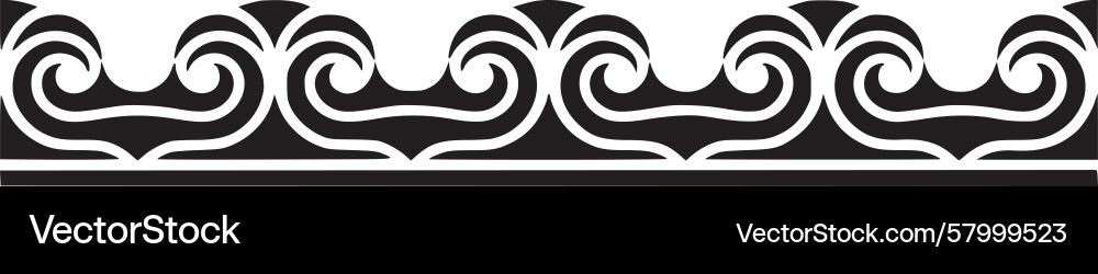 Elegant Swirl Border Pattern vector image