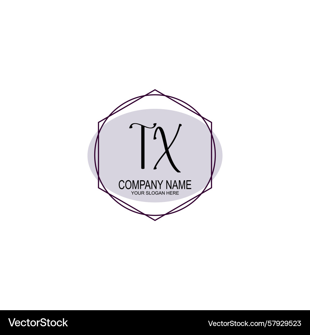 Handwriting logo concepts with initial tx Handwriting logo concepts with initial tx Vector Image