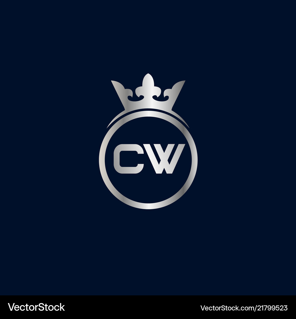 Initial letter cw logo template design – Royalty-Free Vector | VectorStock, image size:1000x1080
