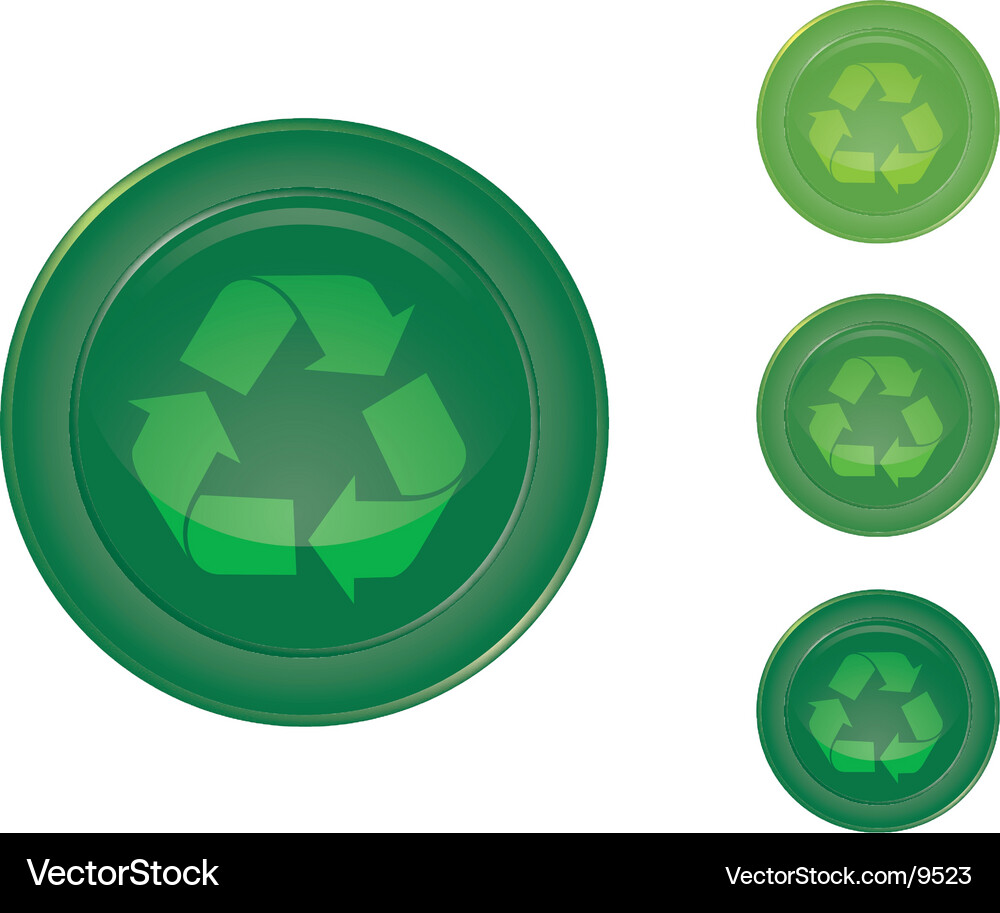 Recycle button Vector Image