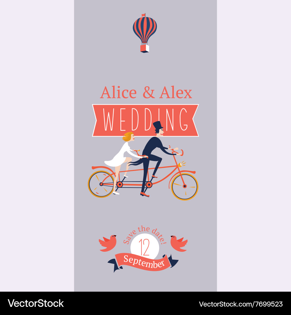 Save the date vector image
