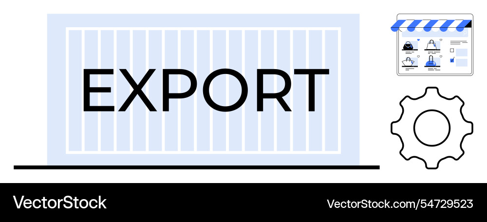 Understanding export processes from shipping Understanding export processes from shipping Vector Image