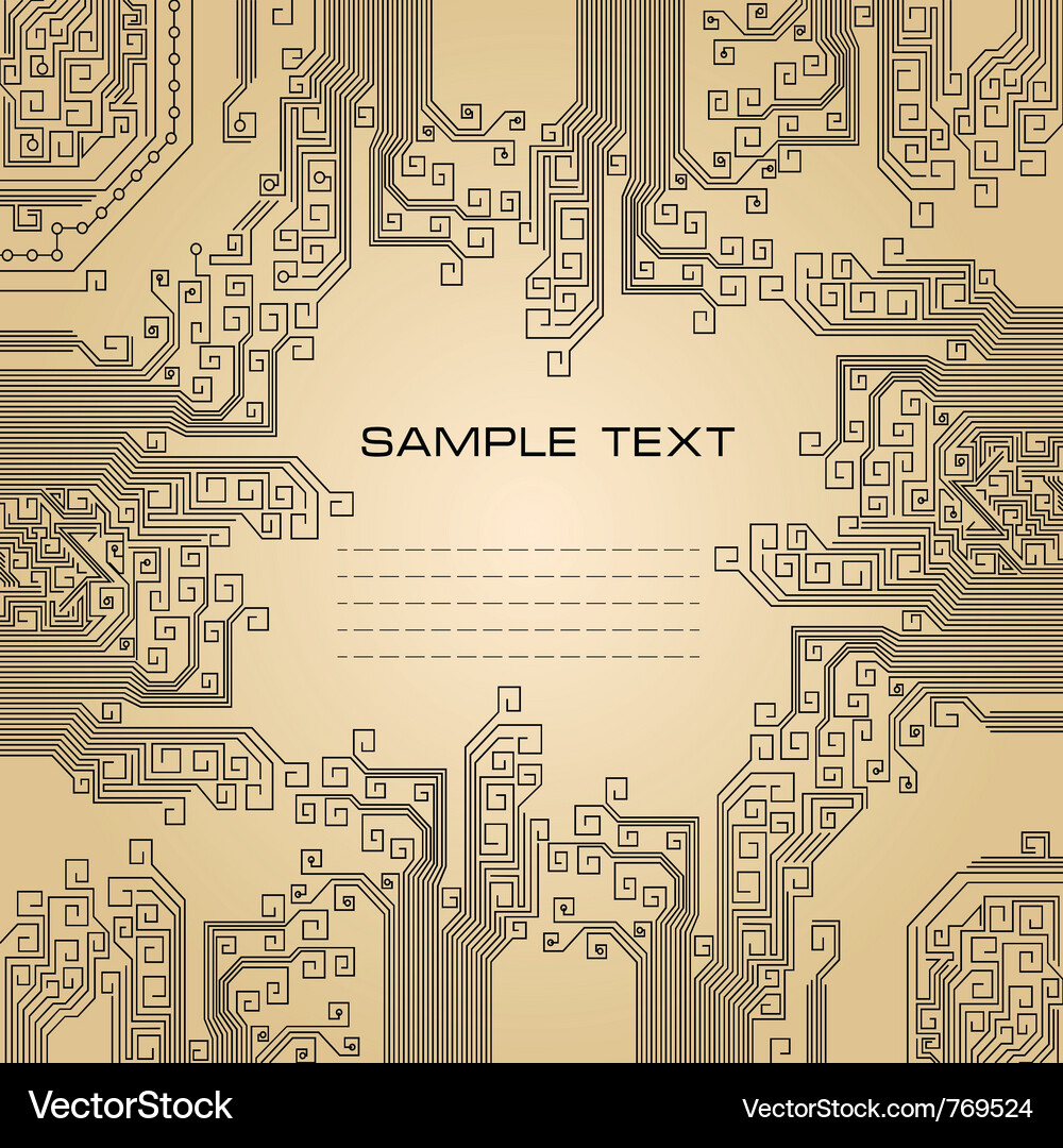 Abstract Circuit Board Pattern Vector Image
