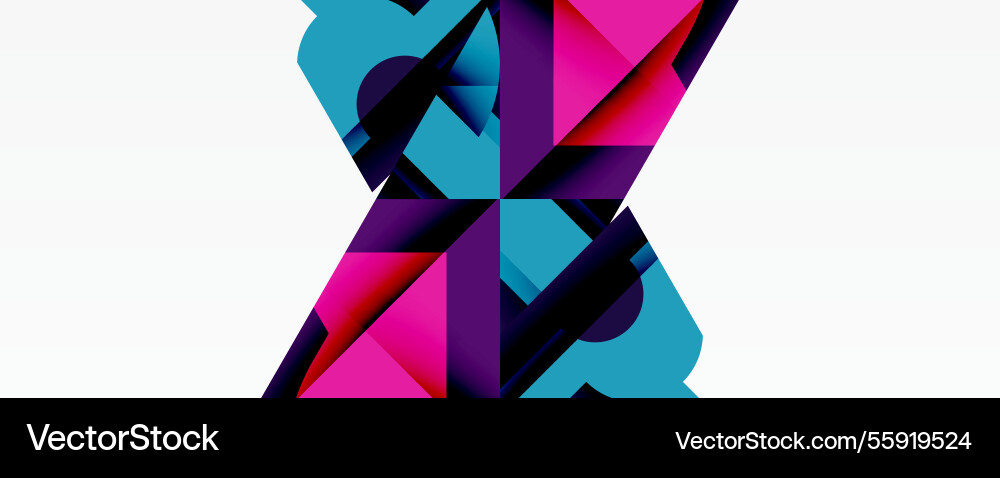 Abstract geometric composition with interlocking Abstract geometric composition with interlocking Vector Image