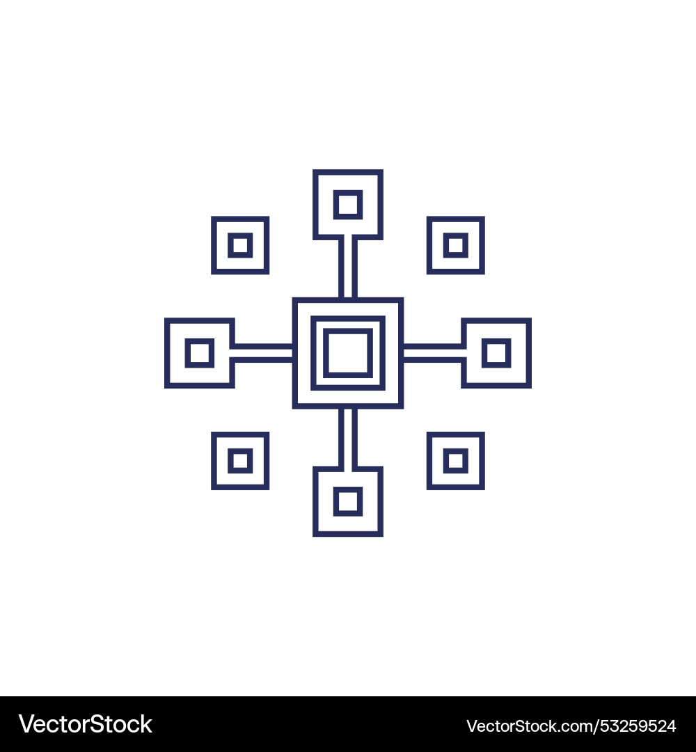 Cluster icon complicated array line Cluster icon complicated array line vector image