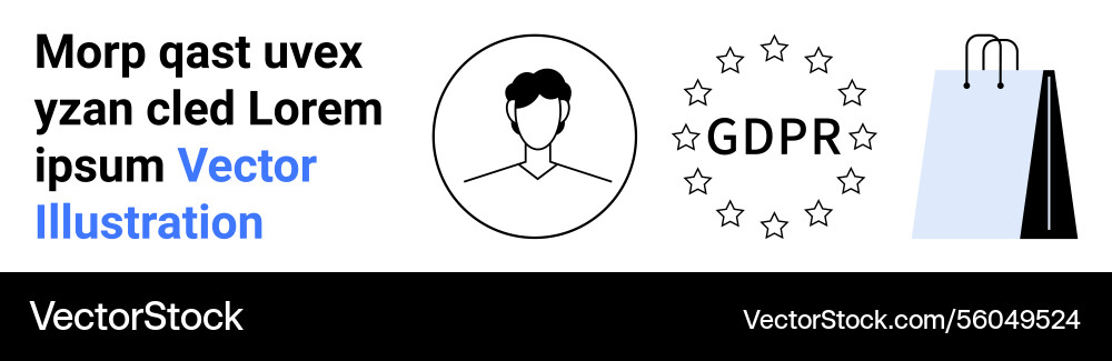 Data privacy and e-commerce concept with user icon Data privacy and e-commerce concept with user icon vector image