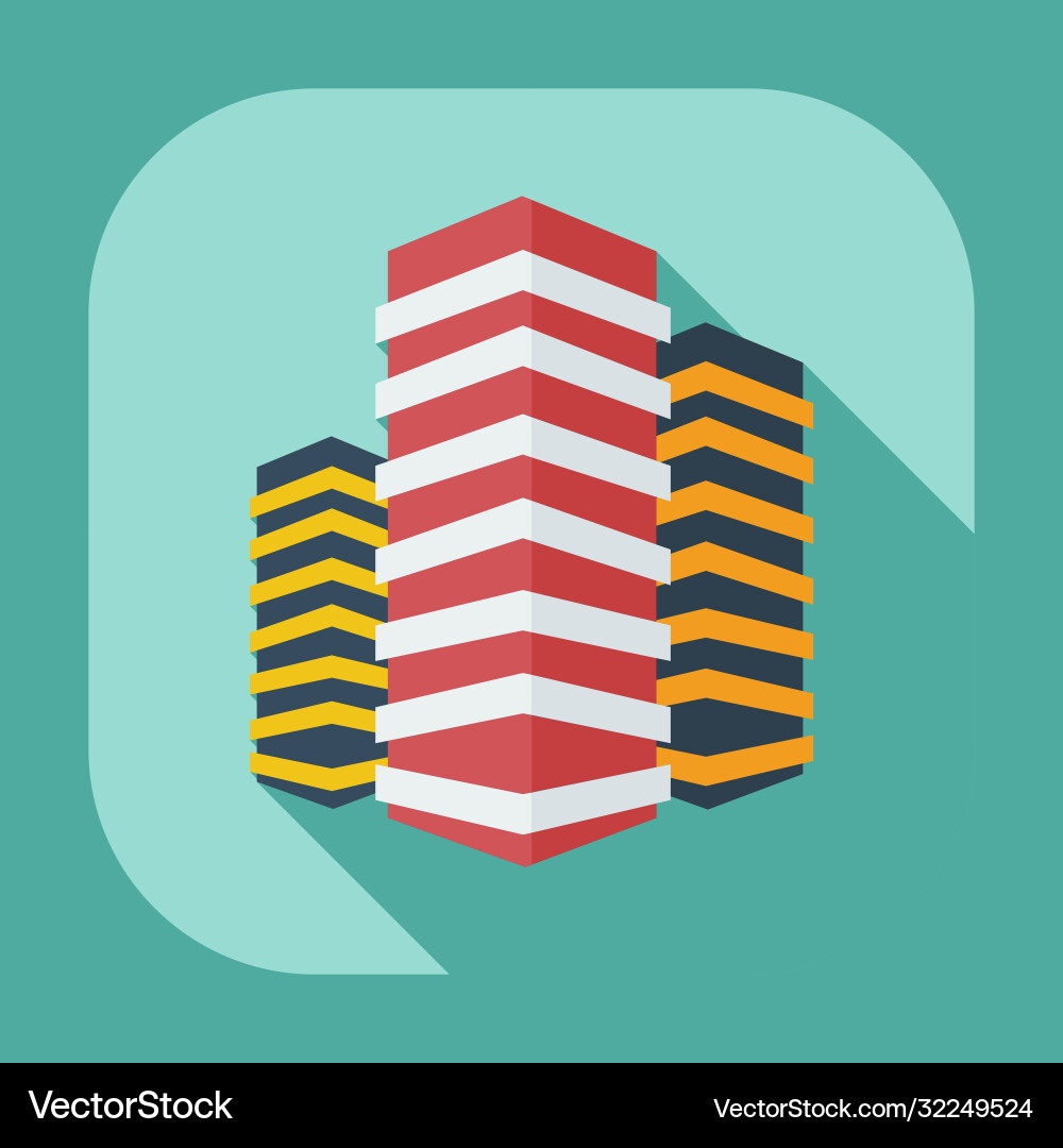 Flat modern design with shadow icons building vector image