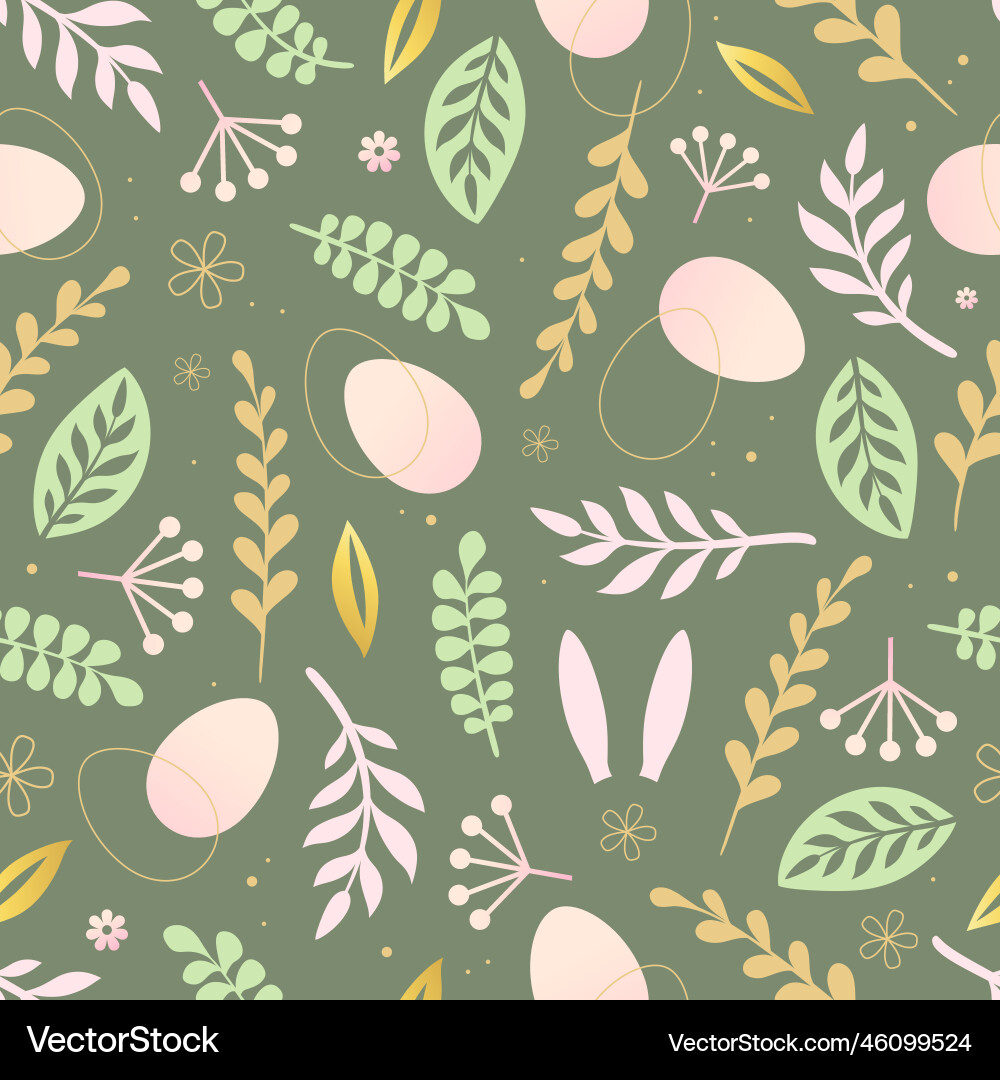 Happy easter seamless pattern with eggs Royalty Free Vector