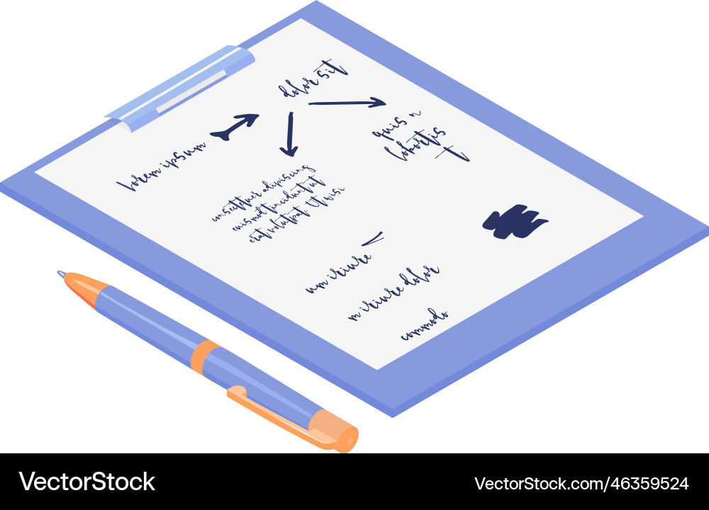 Isometric programmers notes composition Isometric programmers notes composition vector image