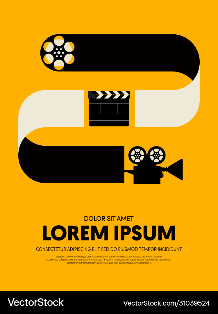 Movie and film modern retro vintage poster Movie and film modern retro vintage poster vector image