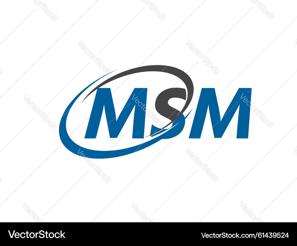 MSM Logo: Modern Monogram – Royalty-Free Vector | VectorStock