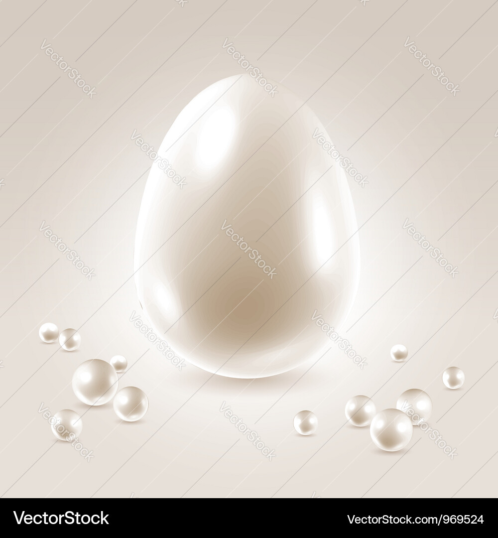 Shining Pearl Egg Concept Vector Image