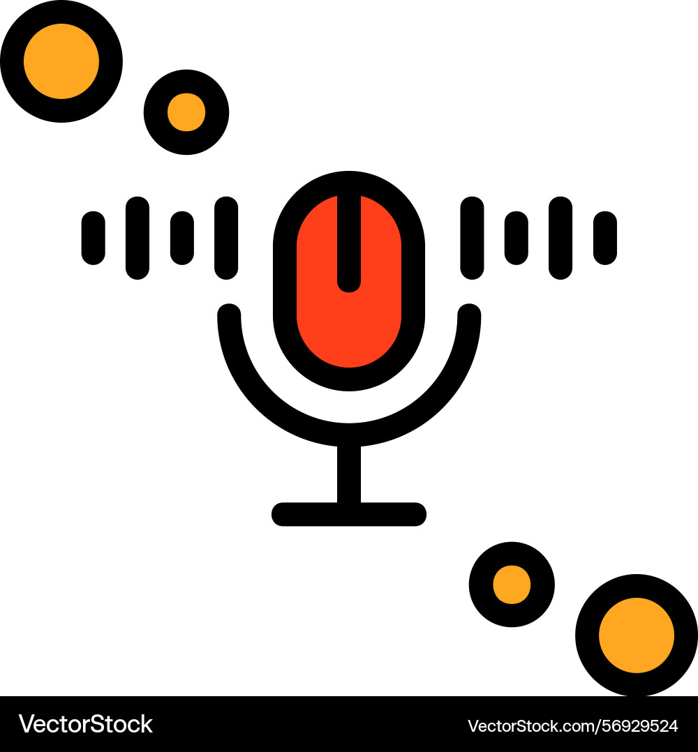 Speech recognition line filled style icon design vector image