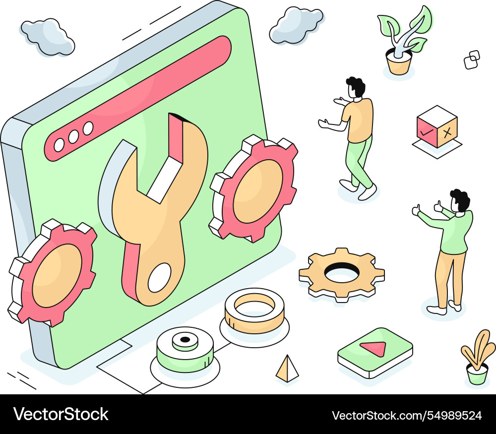 Web setting Vector Image