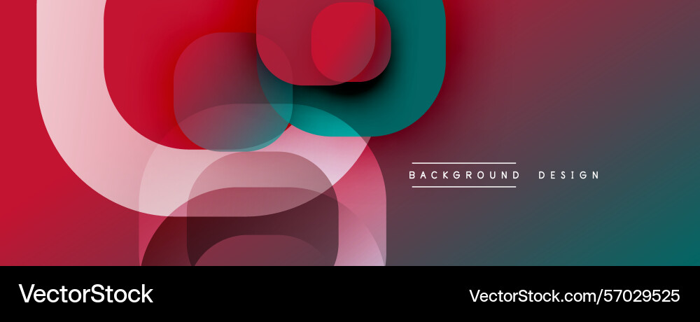 Abstract geometric shapes overlap creating Vector Image